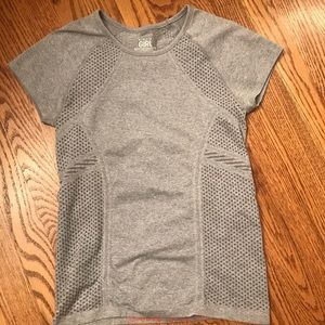 athleta girl power up tee in gray